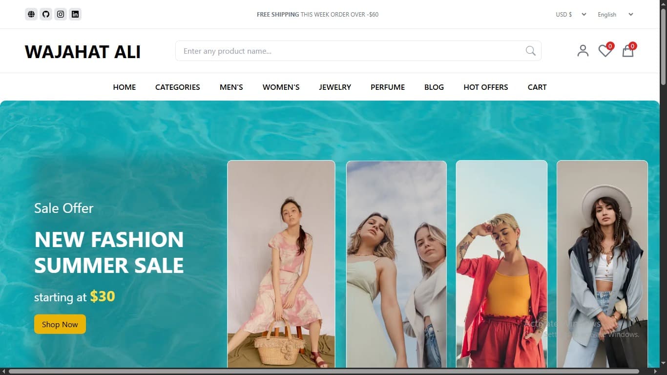 Modern Clothing E-Commerce